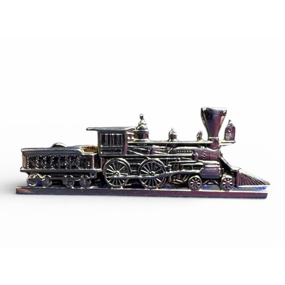 Hickok "The General" Steam Locomotive Tie Clip Civil War Train Vintage